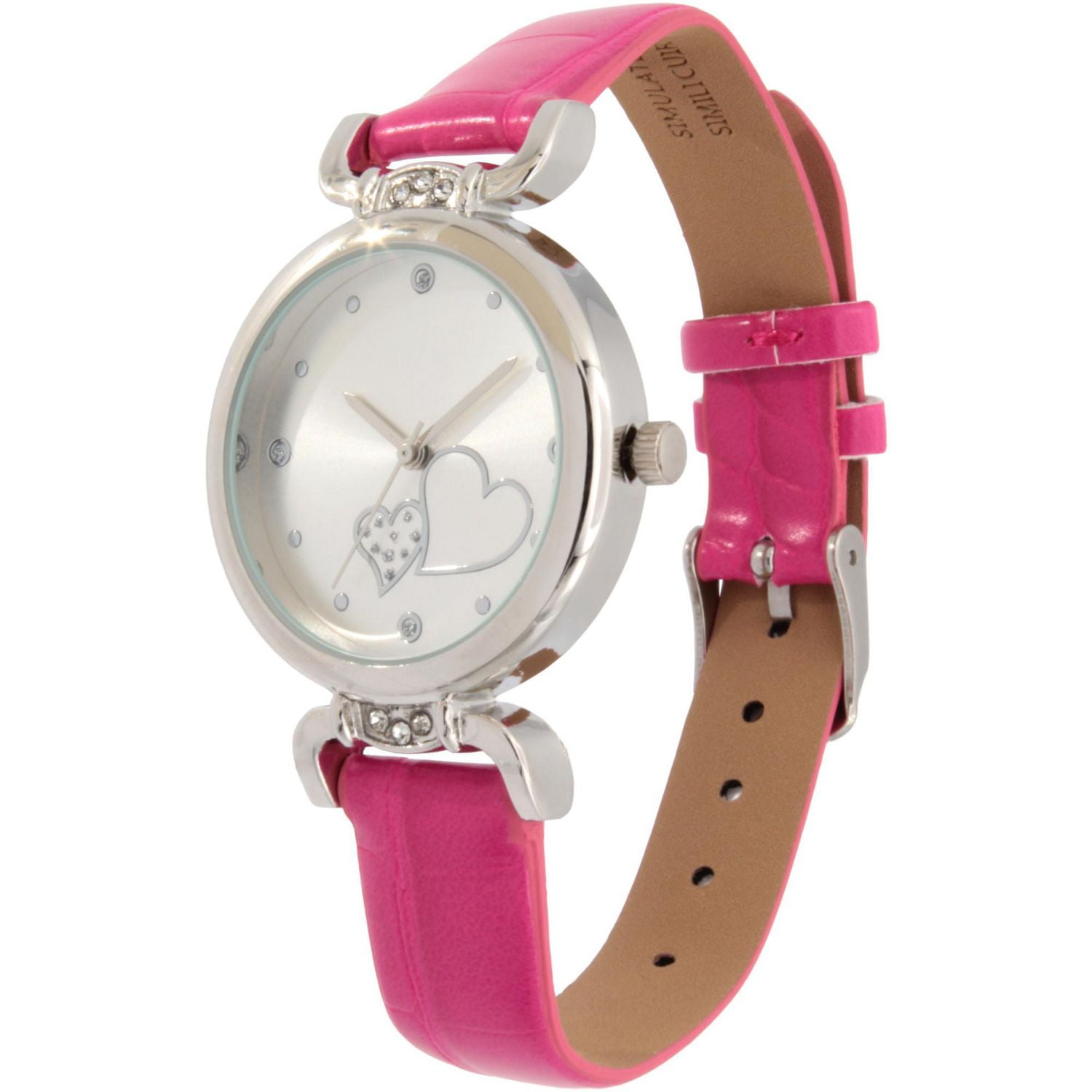 Ladie's Fashion Watch Set with Silver Necklace and Earrings