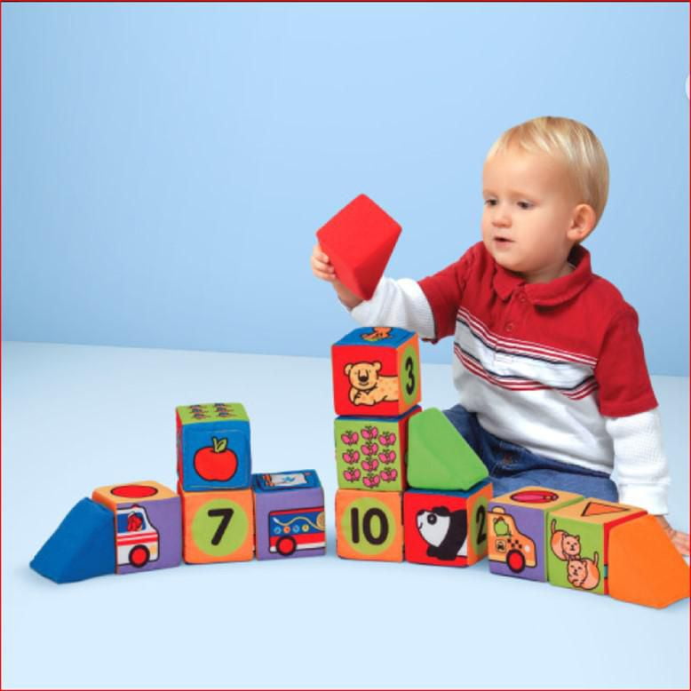 Melissa & doug k's kids best sale match and build soft blocks set