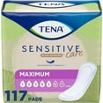 thumbnail image 1 of TENA Sensitive Care Incontinence Pads for Women, Extra Coverage, Maximum Absorbency, Long Pads 117 Count., 1 of 7