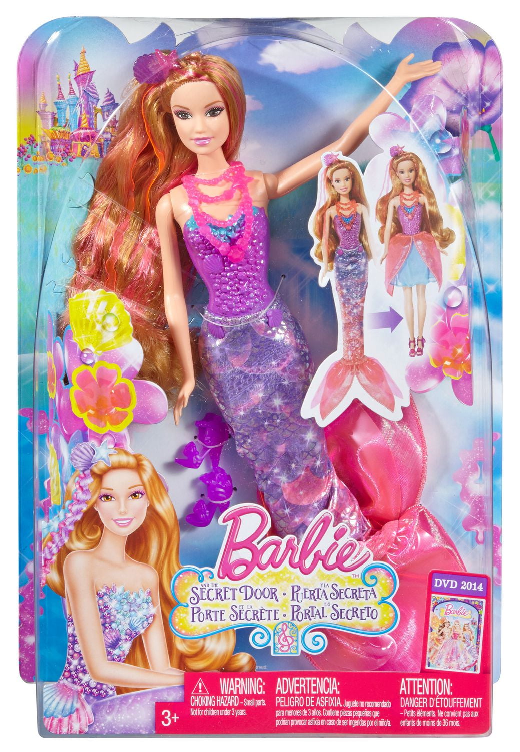 Barbie And The Secret Door Transforming 2 in 1 Mermaid Doll Walmart