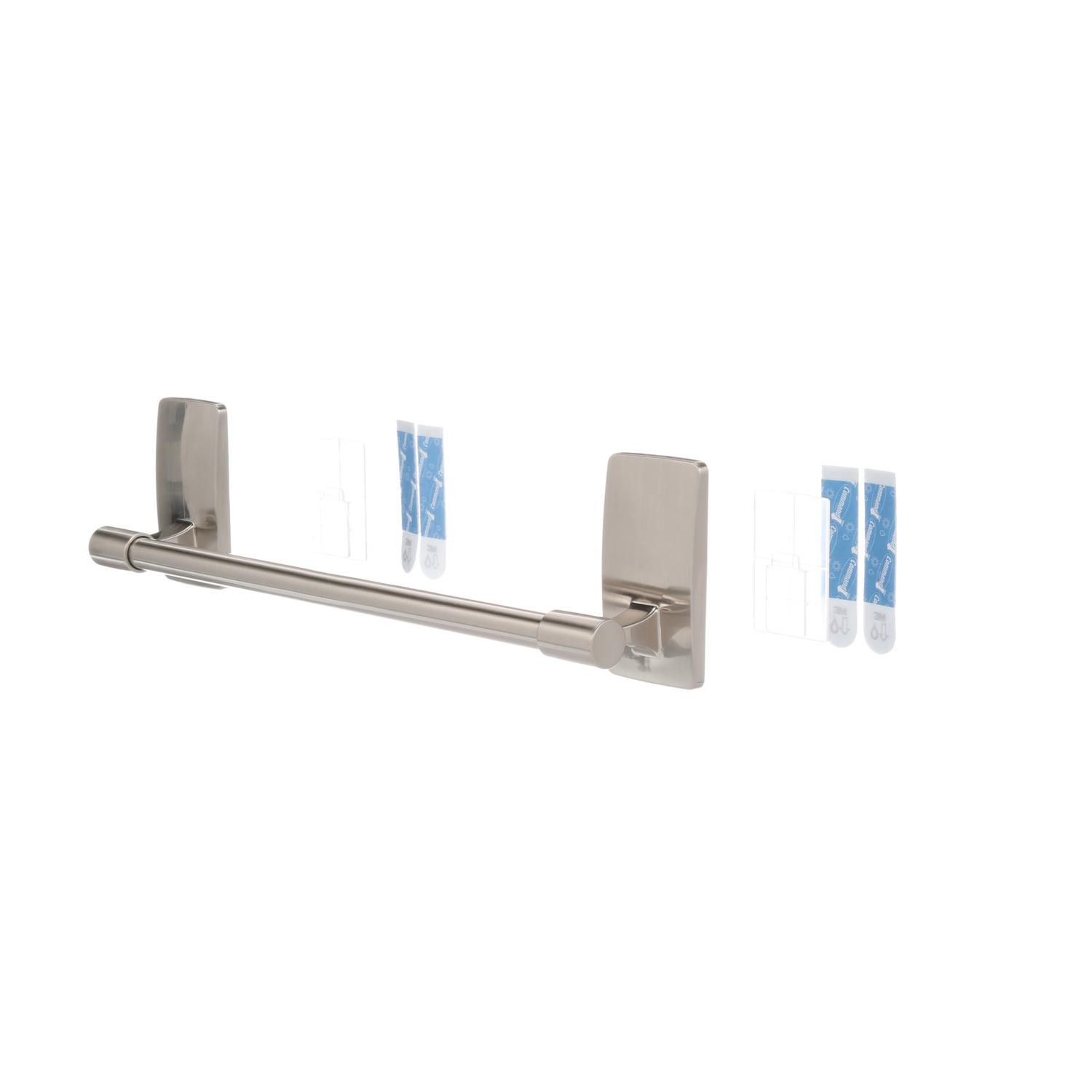 Command™ Bath Hand Towel Bar BATH41-SN-EF, Satin Nickel, 3 lbs