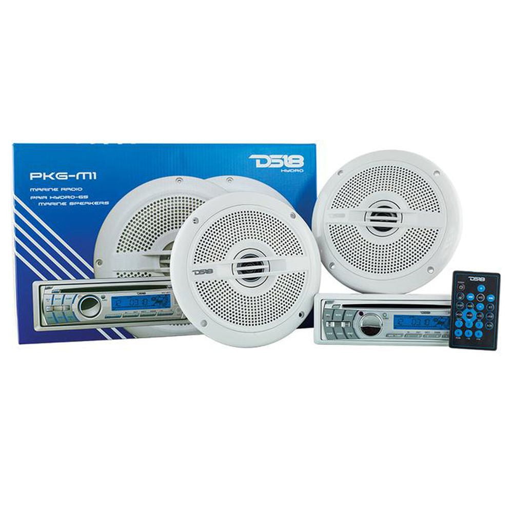 DS18 HYDRO Series Marine System with a SingleDin Bluetooth Receiver