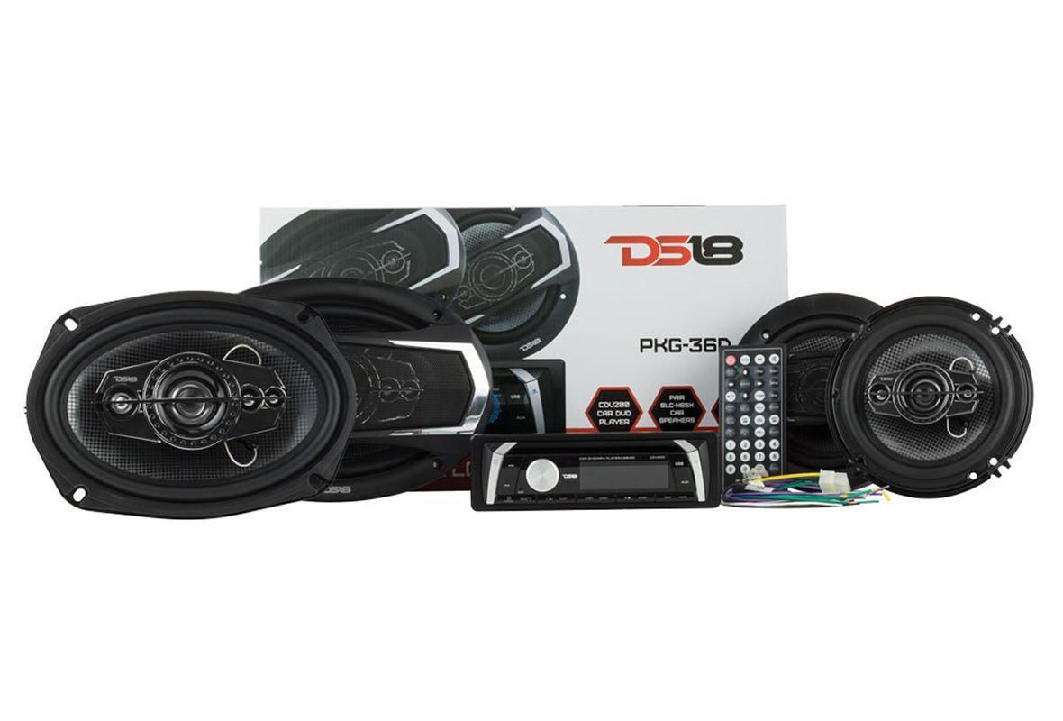 DS18 Auto Stereo Package with Bluetooth Receiver, 2 x 6.5" 2Way and 2