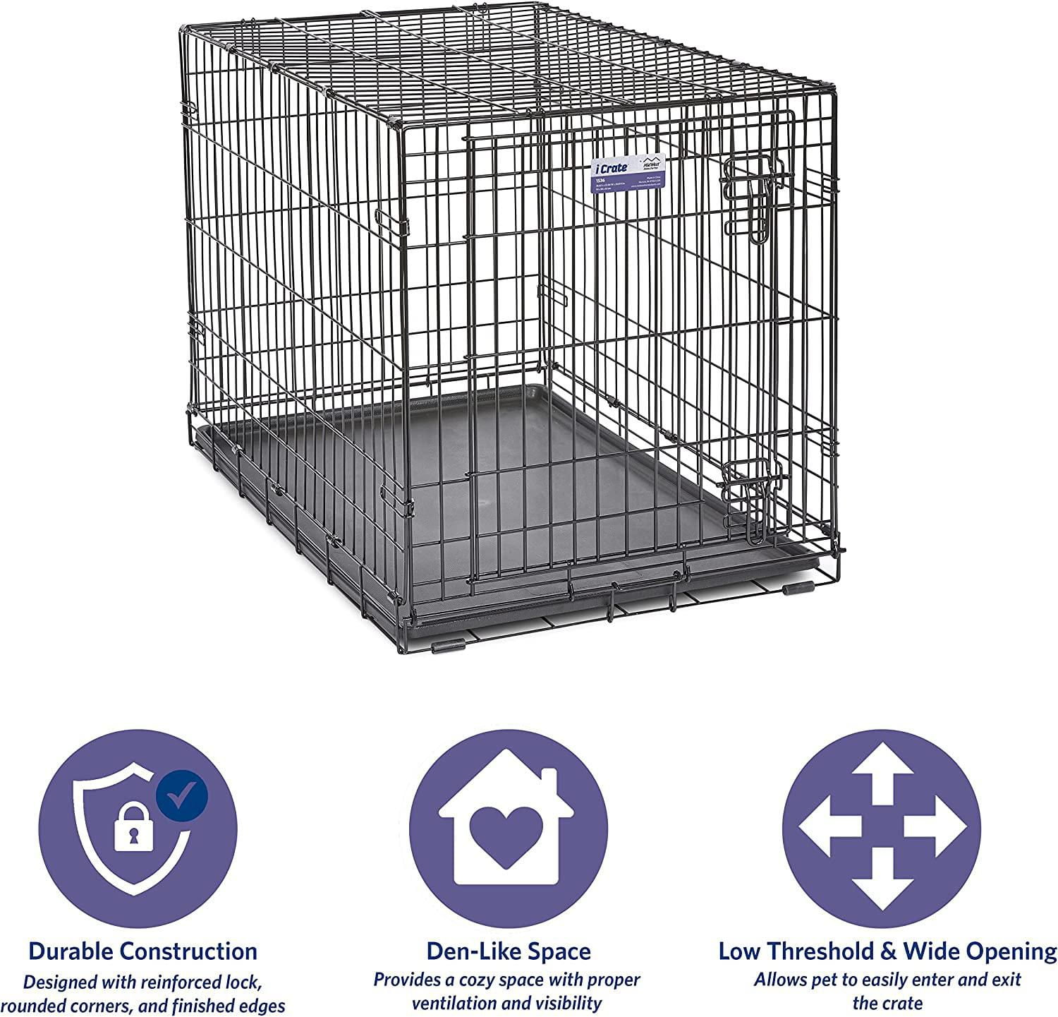 Dog crate outlet divider walmart