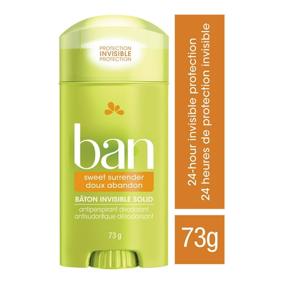 Ban Invisible Solid Antiperspirant Deodorant - Sweet Surrender, 73g | Made in Canada