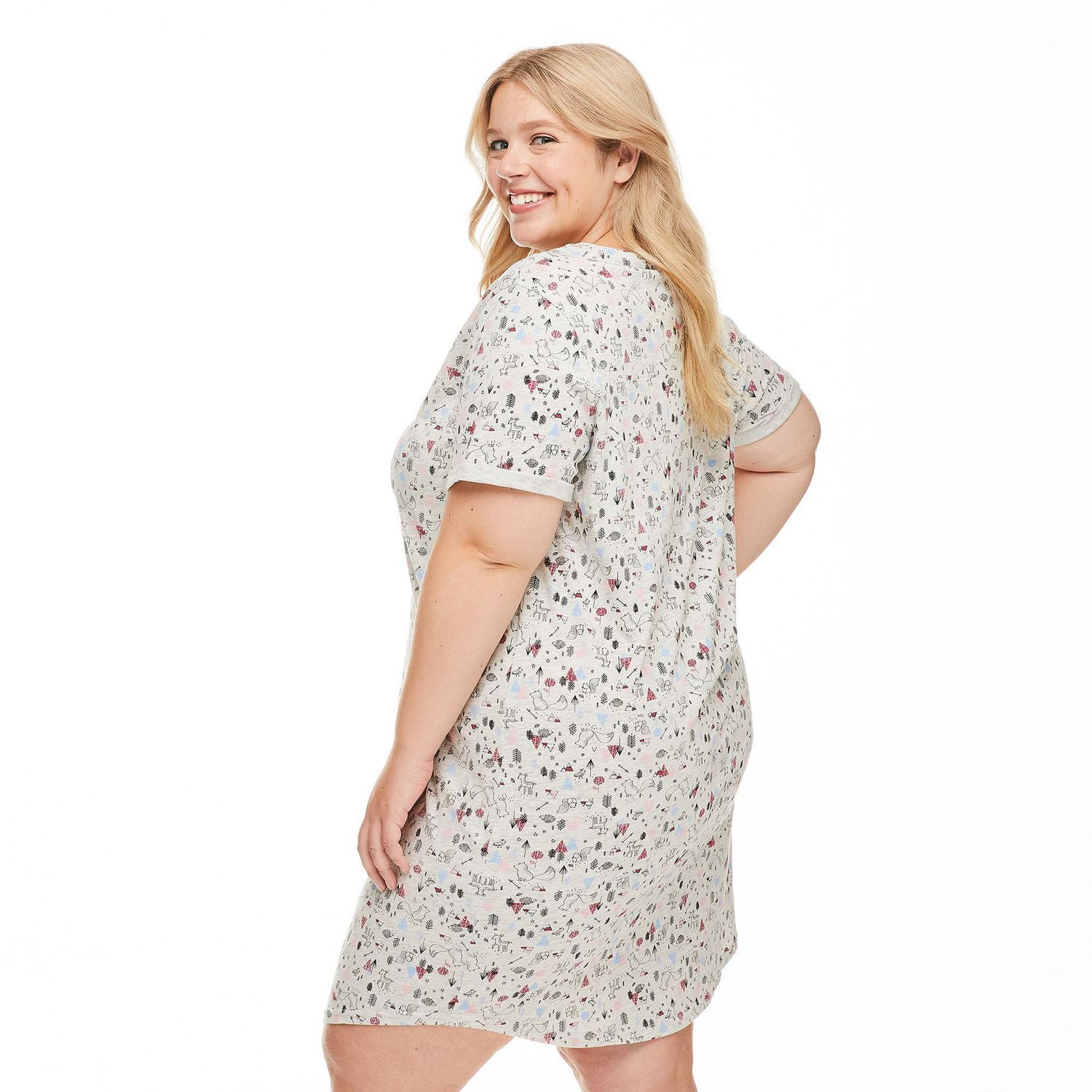 George Plus Women's Rolled Sleeve Nightshirt