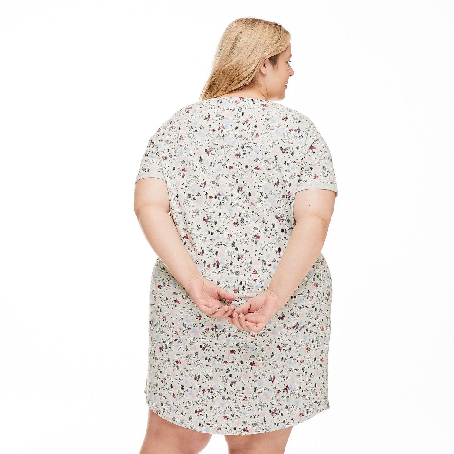 George Plus Women's Rolled Sleeve Nightshirt