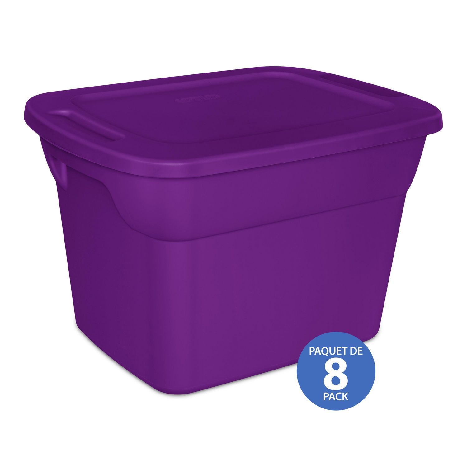 Sterilite 68L Tote Purple 8PK Walmart Canada