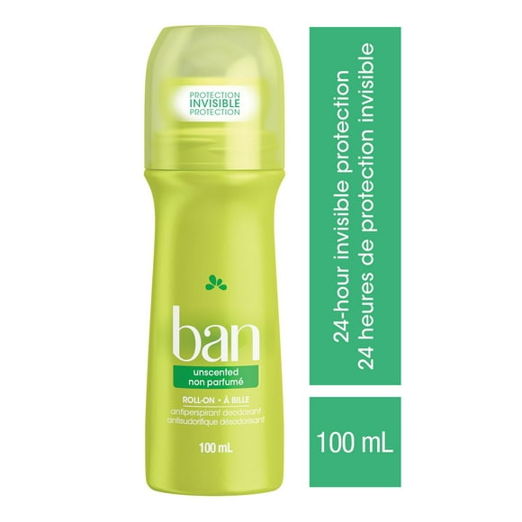 Ban Roll-On Antiperspirant Deodorant - Unscented 100 mL | Made in Canada