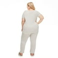 thumbnail image 3 of George Plus Women's Hacci Jersey Tee and Jogger 2-Piece Set, 3 of 6
