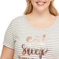thumbnail image 4 of George Plus Women's Hacci Jersey Tee and Jogger 2-Piece Set, 4 of 6