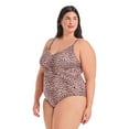 thumbnail image 3 of Krista Plus Women's Asymmetrical Twist Front One Piece Swimsuit, 3 of 7