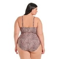 thumbnail image 2 of Krista Plus Women's Asymmetrical Twist Front One Piece Swimsuit, 2 of 7