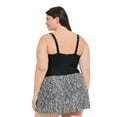 thumbnail image 2 of Krista Plus Women's Square Neck One Piece Swim Dress with Printed A-Line Skirt, 2 of 4