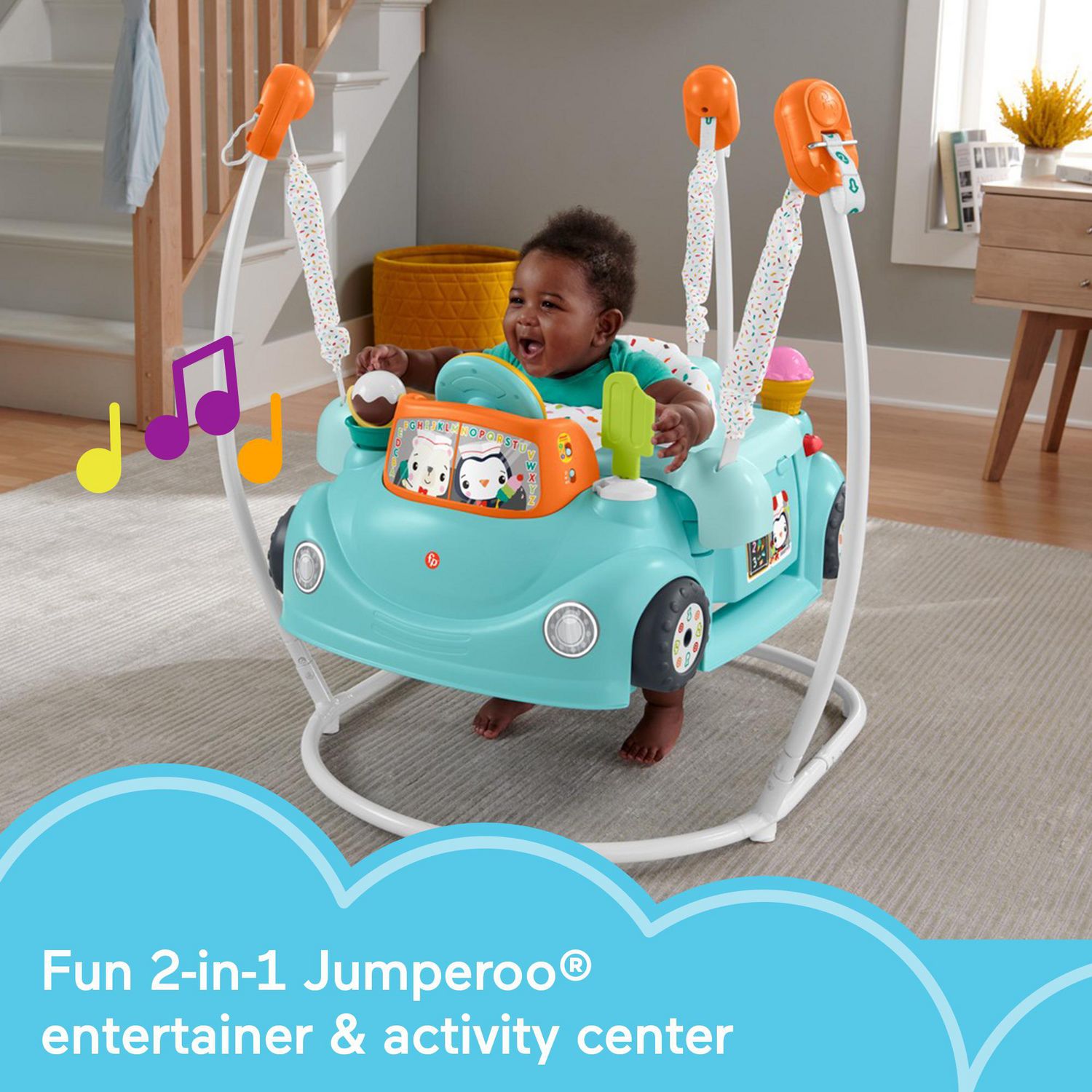 Fisher-Price 2-in-1 Sweet Ride Jumperoo Baby Activity Center