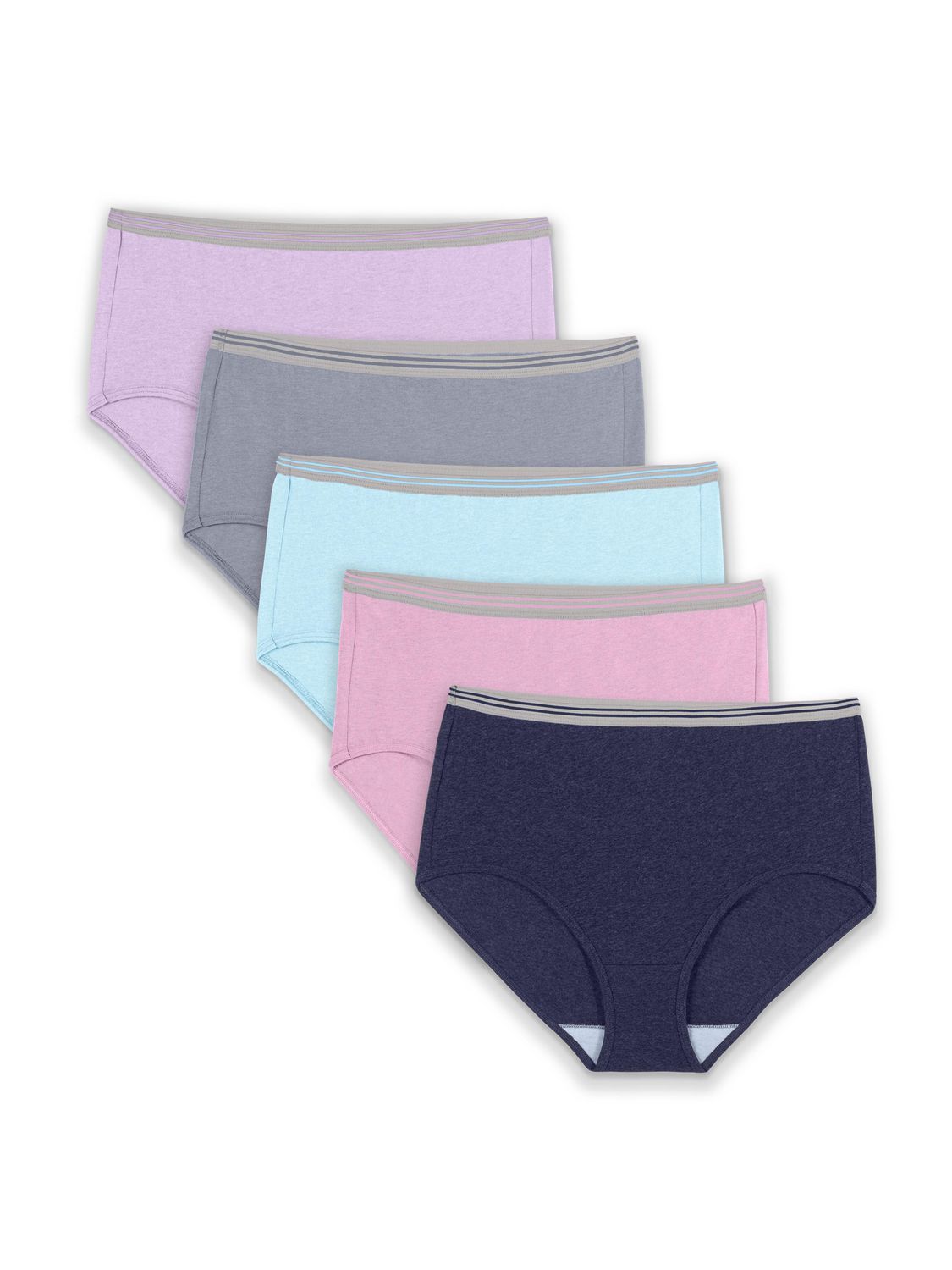 Fruit of the Loom Women's Plus Fit for Me Assorted Heather Brief Underwear,  5-Pack, Size: 9-13 - Walmart.ca