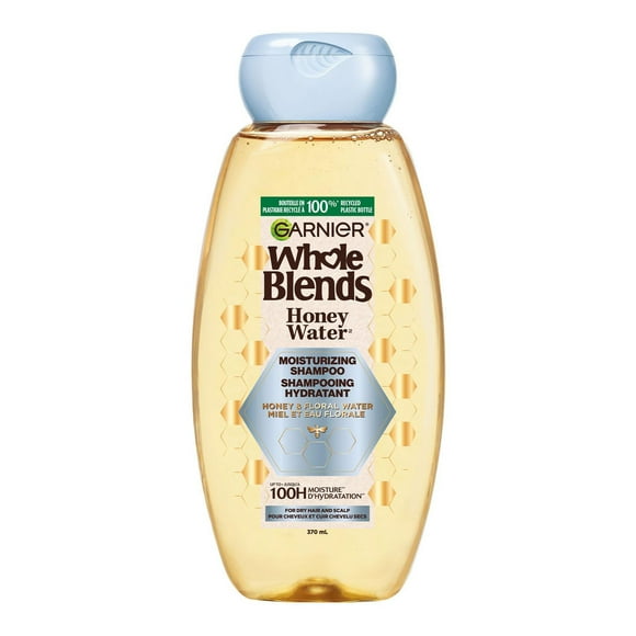 Garnier Whole Blends Honey Water Moisture Restoring Shampoo, for Dry Hair & Scalp, 370 ml, Moisture Restoring Shampoo
