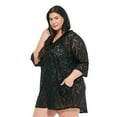 thumbnail image 3 of Krista Plus Women's Hooded Mesh Cover-Up Swimwear Lightweight Beachwear, 3 of 4