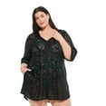 thumbnail image 1 of Krista Plus Women's Hooded Mesh Cover-Up Swimwear Lightweight Beachwear, 1 of 4