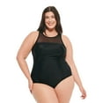 thumbnail image 1 of Krista Plus Women's High Neck Mesh One-Piece Swimsuit, 1 of 4