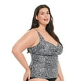 thumbnail image 2 of Krista Plus Women's Crossover Sweetheart Neckline Tankini Swim Tops, 2 of 4