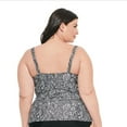 thumbnail image 3 of Krista Plus Women's Crossover Sweetheart Neckline Tankini Swim Tops, 3 of 4
