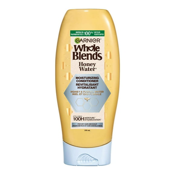 Garnier Whole Blends Honey Water Moisture Restoring Conditioner, for Dry Hair & Scalp, 370 ml, Moisture Restoring Conditioner