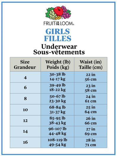 Girls' ENERGIZE Cotton Stretch Brief, Assorted pack of 6