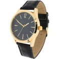 thumbnail image 2 of Men's Easy Read Analog Black PU Strap Watch with Goldtone Cross Necklace, 2 of 2