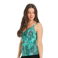thumbnail image 2 of Krista Women's V Neck Crossover Tankini Swim Top, 2 of 8