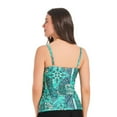 thumbnail image 3 of Krista Women's V Neck Crossover Tankini Swim Top, 3 of 8