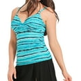 thumbnail image 4 of Krista Women's V Neck Crossover Tankini Swim Top, 4 of 8
