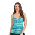 thumbnail image 1 of Krista Women's V Neck Crossover Tankini Swim Top, 1 of 8