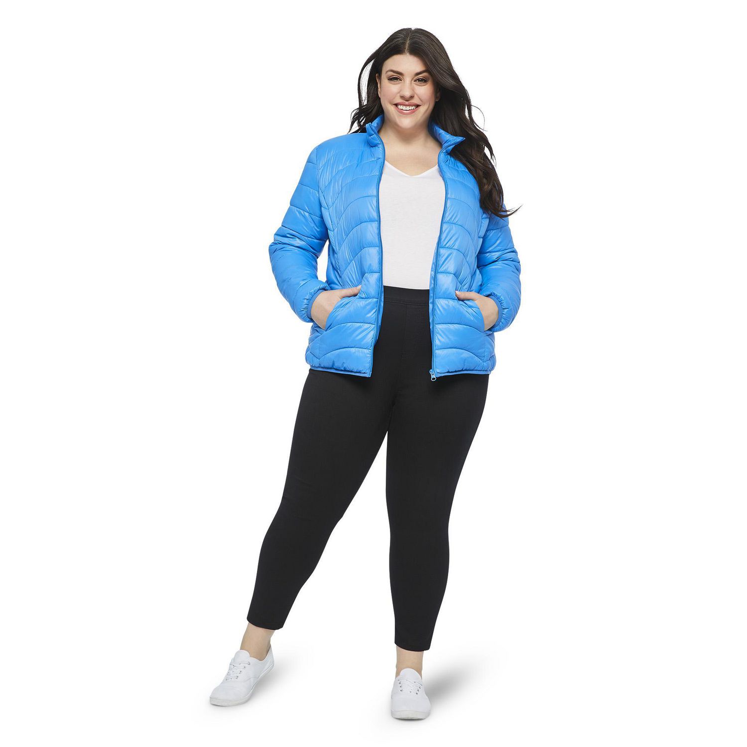 George Plus Women's Lightweight Long Puffer Jacket 