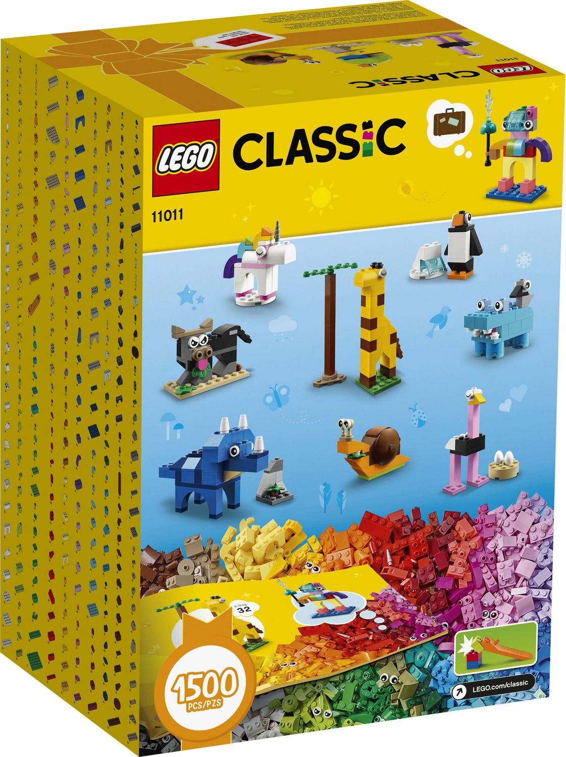 LEGO 1 livre ~ Blocs de petite et moyenne taille, briques, pièces diverses  ~ Briques en vrac aléatoires ~ Nettoyer ~ Qualité : : Jeux et  Jouets