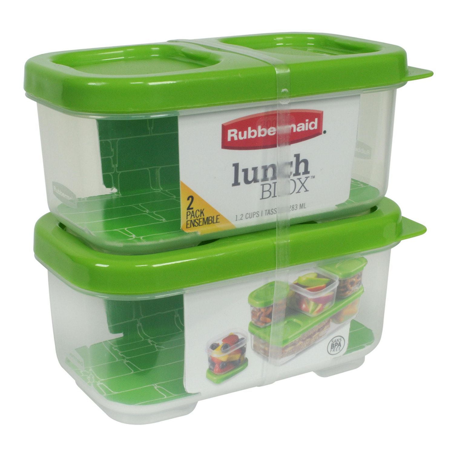 Rubbermaid LunchBlox Side Container, Green, Pack of 2 Walmart Canada