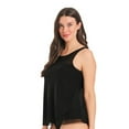 thumbnail image 2 of Krista Haut de maillot de bain tankini évasé en maille à col haut pour femme, 2 of 8