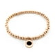 Bracelet de perles rondes Pure316 pour femmes à chiffre romain à vernis noir plaqué or rose – image 1 sur 5