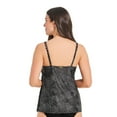 thumbnail image 3 of Krista Women's High-Neck Mesh Flare Tankini Swim Top, 3 of 8