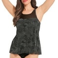 thumbnail image 4 of Krista Women's High-Neck Mesh Flare Tankini Swim Top, 4 of 8
