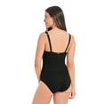 thumbnail image 3 of Krista Women's Square Neck Jacquard One Piece Swimsuit, 3 of 8