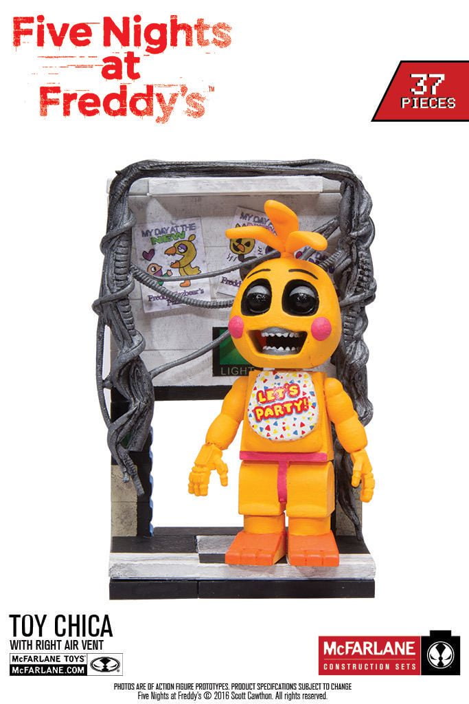 Five Nights At Freddy's Nightmare Chica And Toy Chica Snap Mini-Figure ...