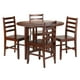 Table ronde à abattants 5 pièces Alamo avec 4 chaises Hamilton à dossier à barrettes de Winsome - 94565 – image 1 sur 9