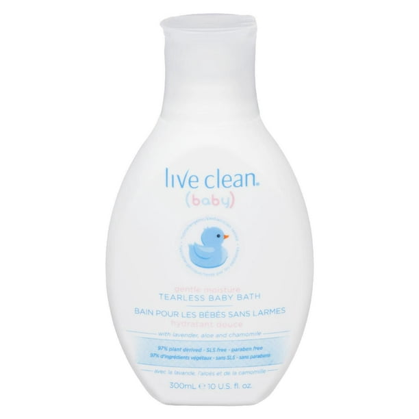 Live Clean Baby Bain pour bébés sans larmes hydratant douce
