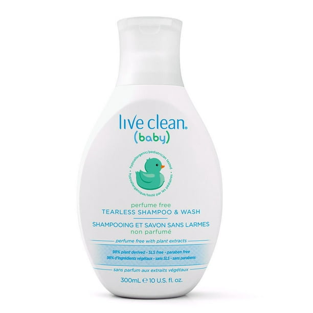 Live Clean Baby Shampooing et savon sans larmes non parfumé 300 mL, Shampooing et Savon Sans Larmes
