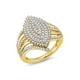 Quintessential Argent sterling plaquée or avec diamant anneau pour dames – image 1 sur 1