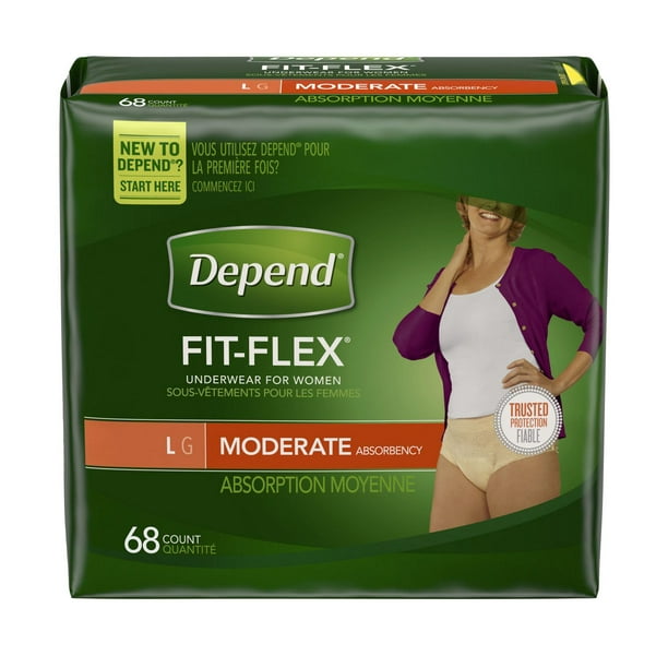 Sous-vêtement d’incontinence à absorption moyenne Fit-Flex de Depend pour femmes