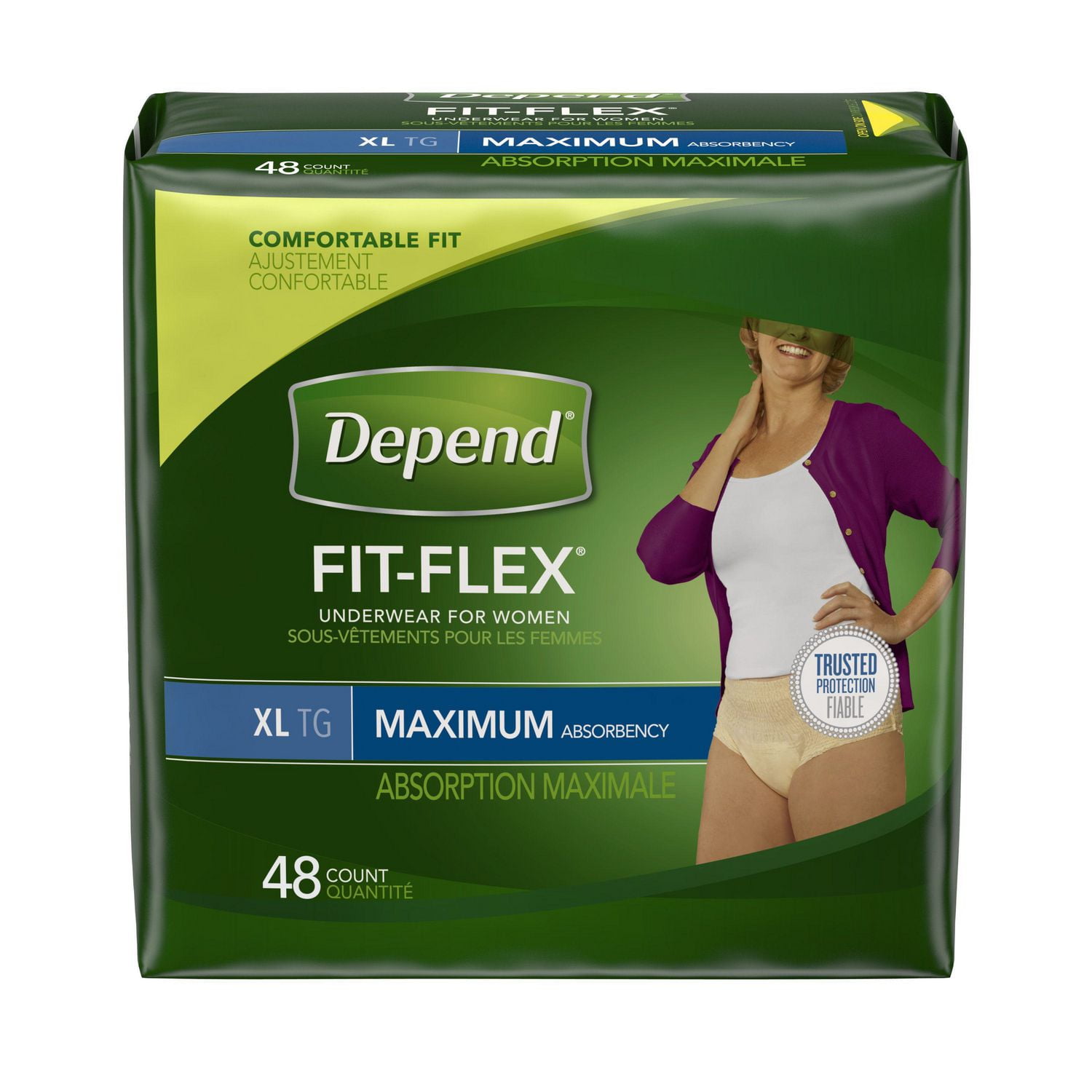 Depend FitFlex Incontinence Underwear for Women, Maximum Absorbency