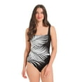 thumbnail image 1 of Krista Women's Square Neck Tropical Print One Piece Swimsuit, 1 of 8