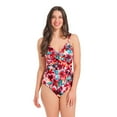 thumbnail image 1 of Krista Women's Crossover V Neck One Piece Swimsuit, 1 of 8
